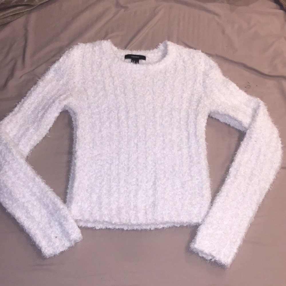 White Fuzzy Sweater